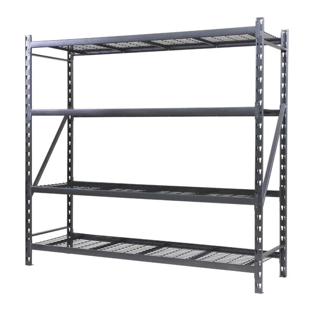 

4 Shelf Steel Storage Shelving Rack Heavy Duty 4,000 lb Capacity 77" Wide x 24"