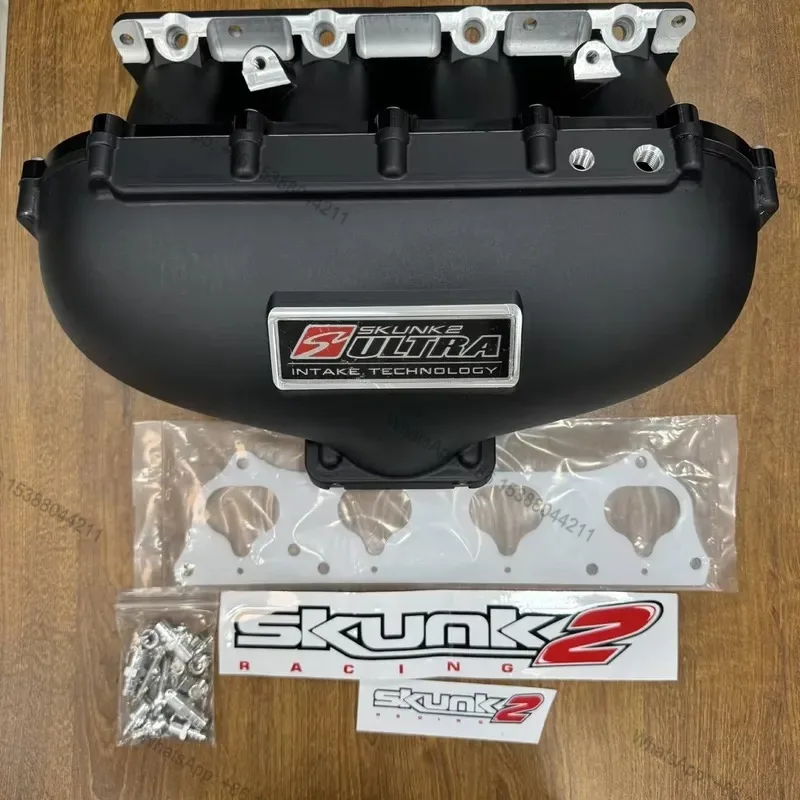Hot Sale 1unit CenterFeed SKunk 2 Black Ultra Race Aluminum K20/K24 Intake Manifold for K20A/ K20A2/ K20Z1/ K24A1