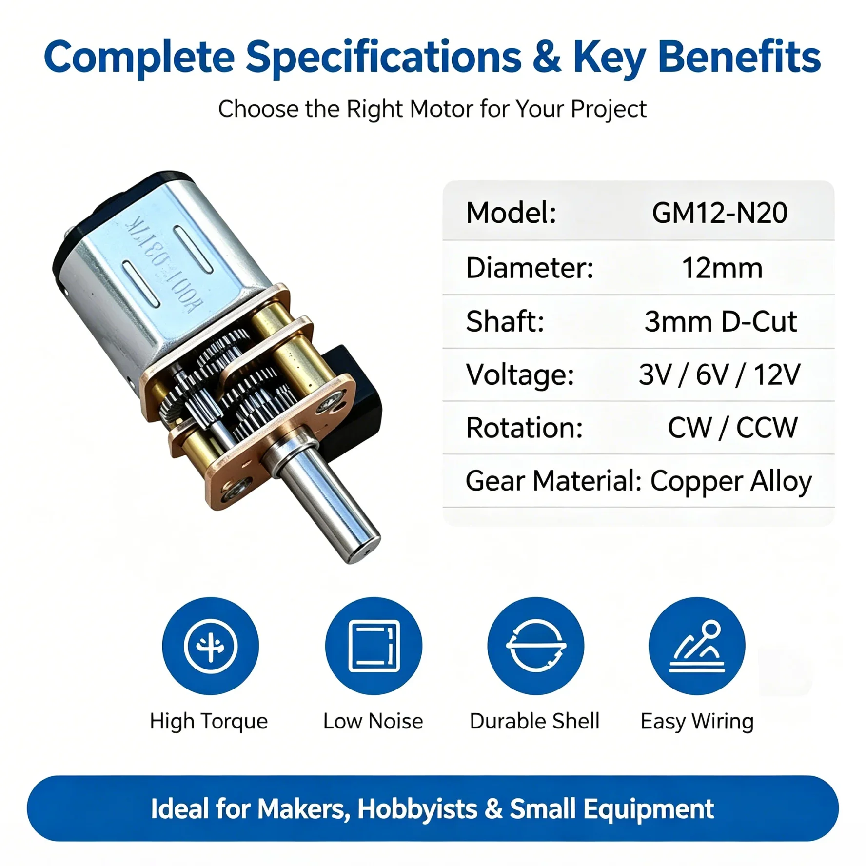 216 DC3.7V 63 RPM Reduction Motor High Quality Miniature Gearmotor for DIY Robot Applications