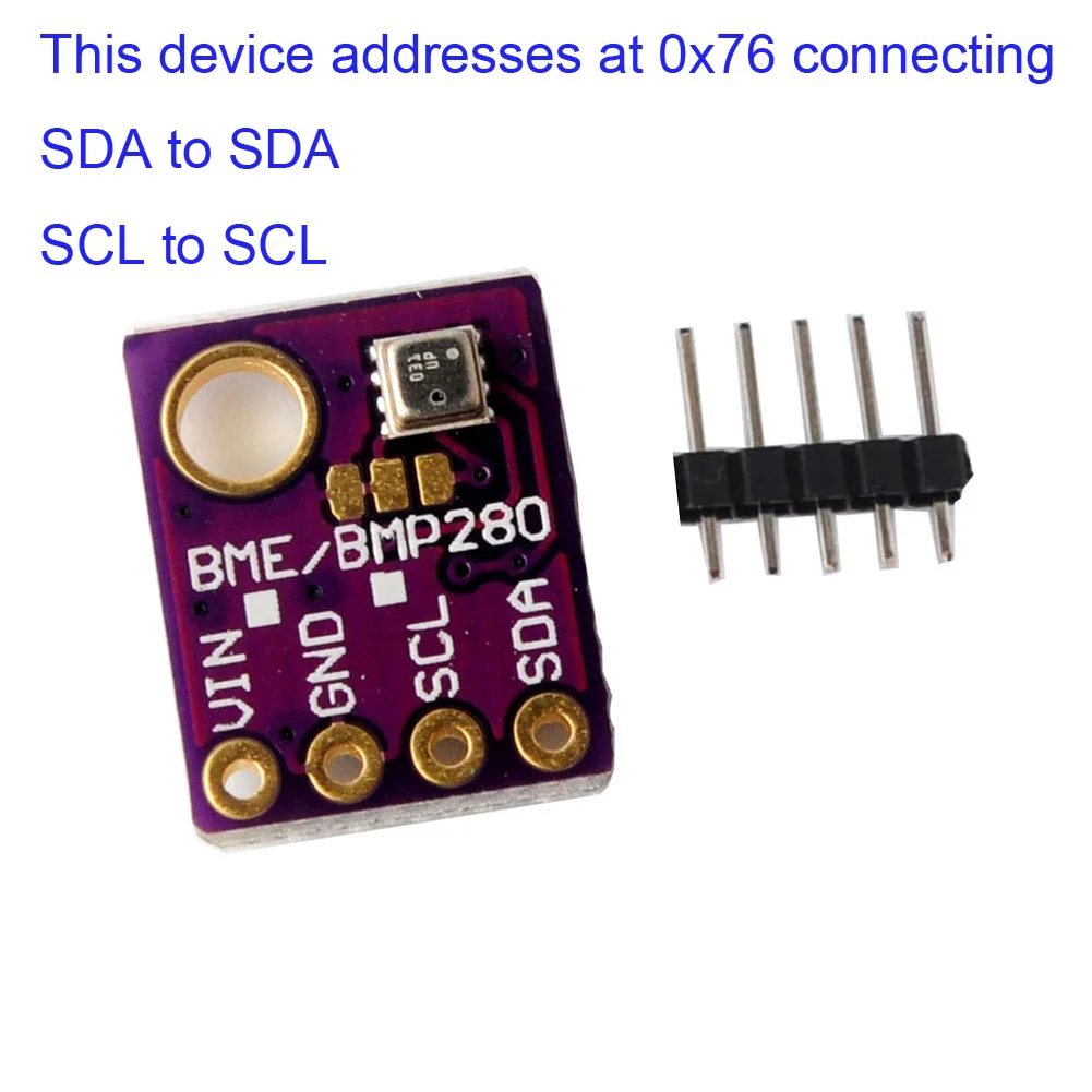 BME280 Sensor Module 5V Temp Humidity Pressure Sensor I2C SPI 1.8V-5V High Precision Digital Environmental Sensor for Maker