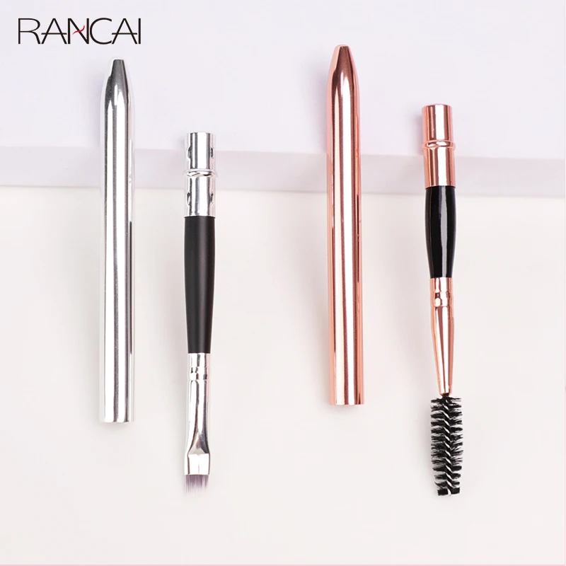 RANCAI 1 PCS Eyebrow Brush Professional Small Angled Brushes High Quality Eye brow liner Contour Eyelash Cosmetic Beauty Makeup