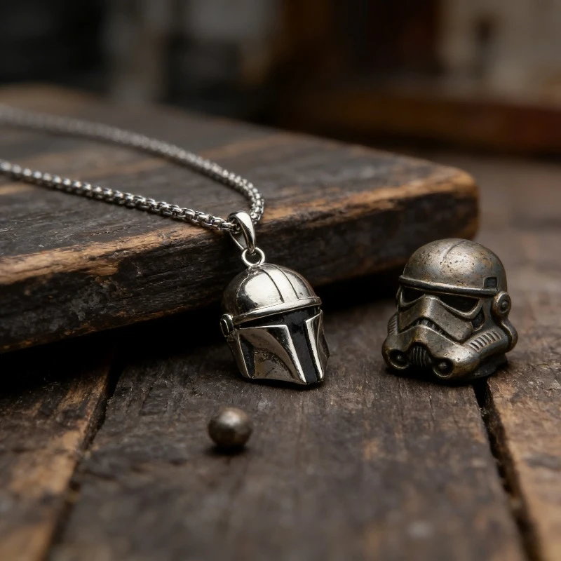 Último modelo 2026 Star Wars, cascos Mandalorianos, collares colgantes, regalos para novios