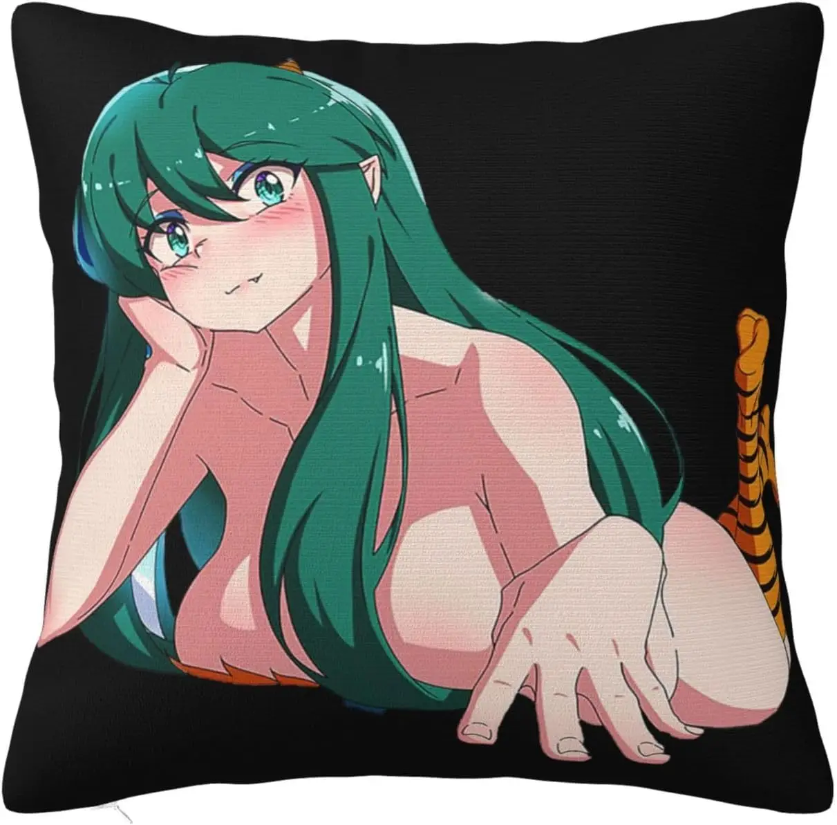 Urusei Yatsura Throw Pillow Covers Pillowcases Square Anime Decorative Covers Cushion 16