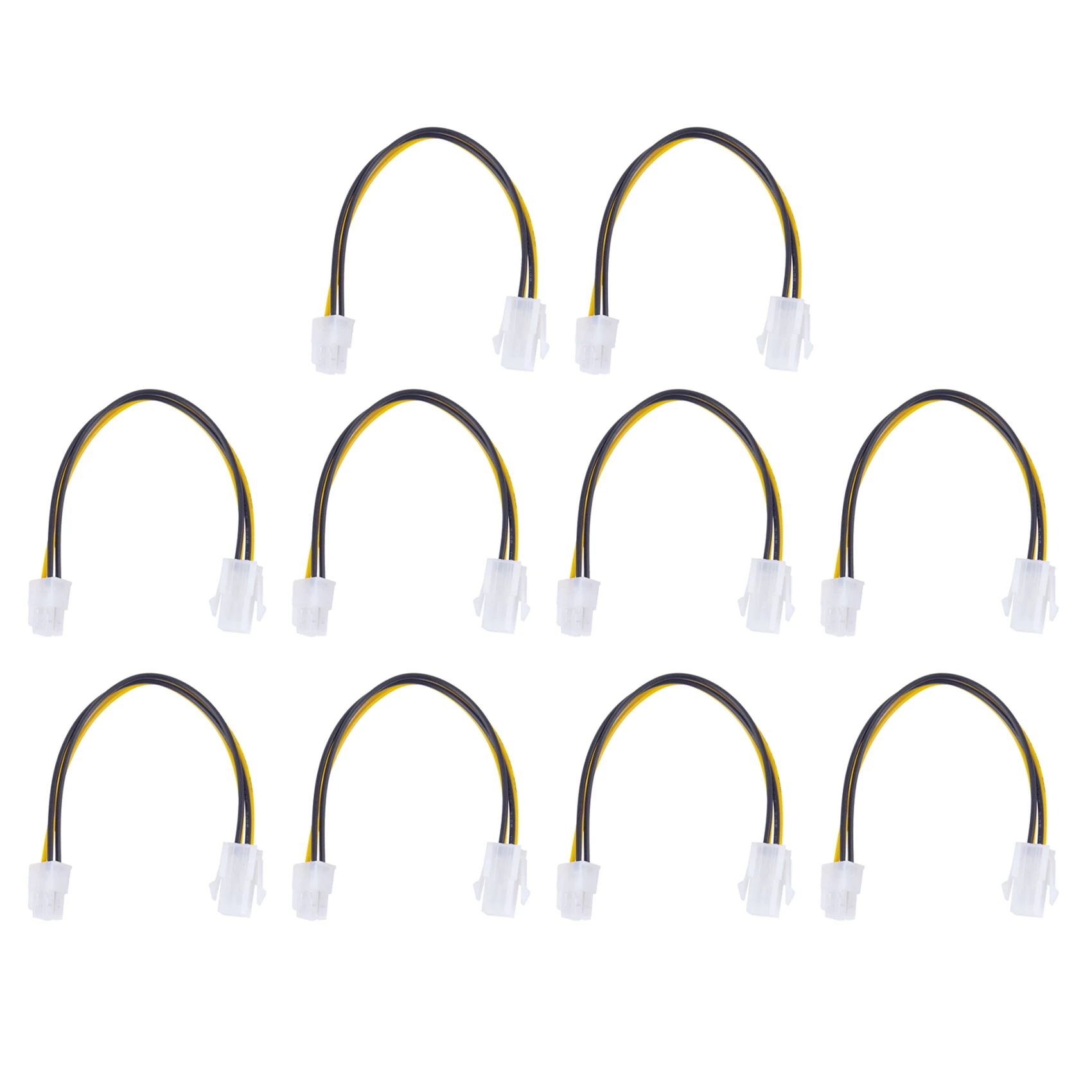 10X, 20 CM/8 Inch 12 V 4 Pin Male Naar 4 Pin P4 Vrouwelijke CPU Voeding Verlengkabel