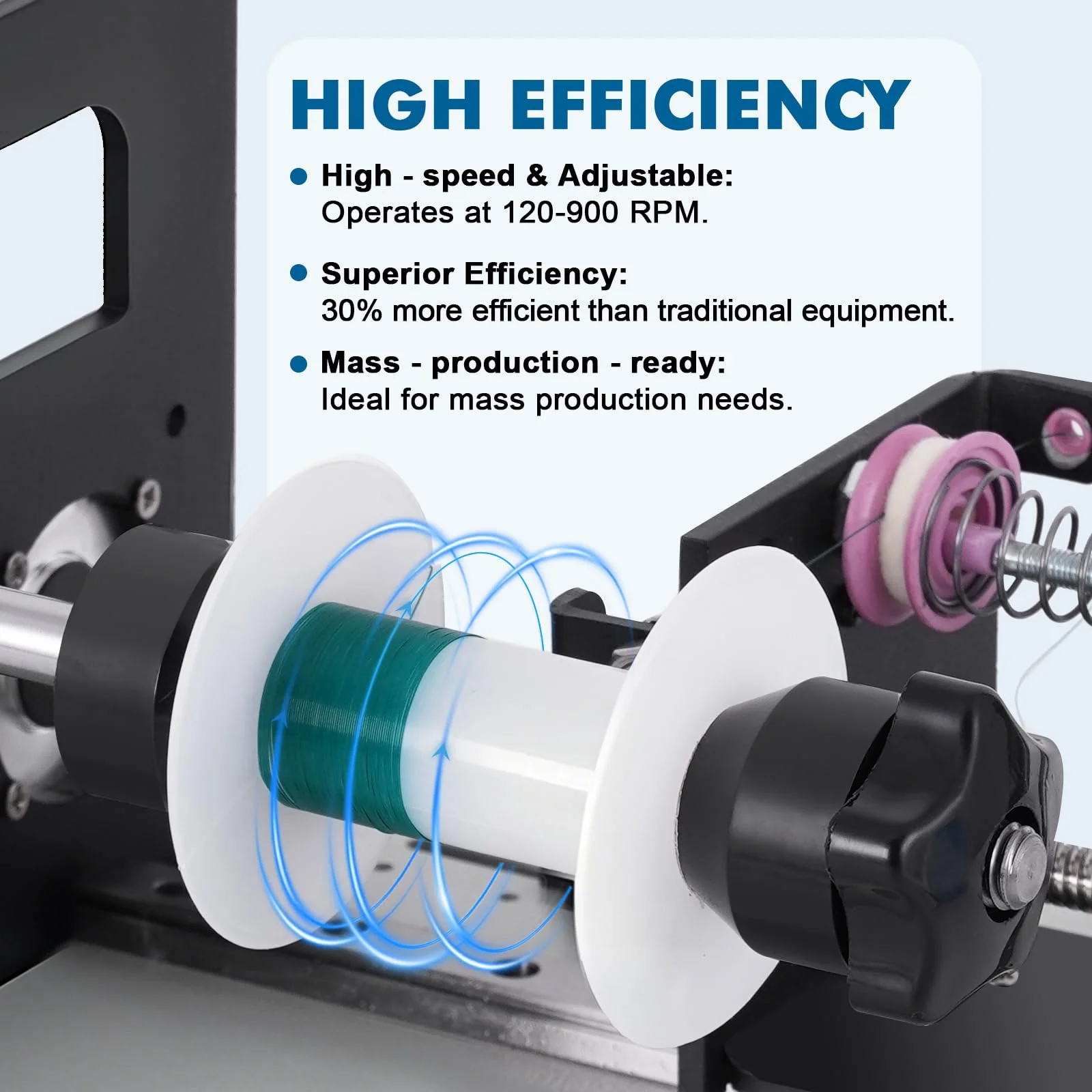 2026Automatic Winding Machine 900RPM Coil Winder Machine with Auto-Wire Alignment, Ideal for Coils, Fishing Lines, and Silk Thre