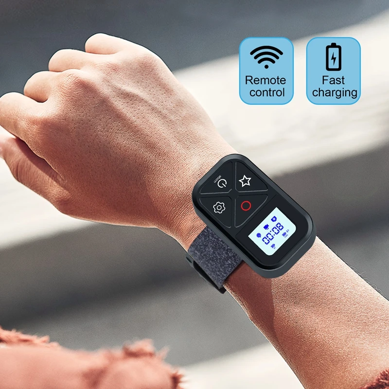 고프로 히어로 10 9 8 맥스용 리모컨, 스틱 마운트 및 손목 포함, 블루투스 호환 스마트 리모컨