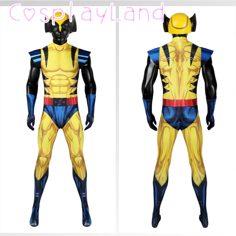 Wolverine Cosplay Costume James Howlett Jumpsuit 3D Printing Zentai Bodysuit Superhero Halloween Carnival Fantasy Man Outfit