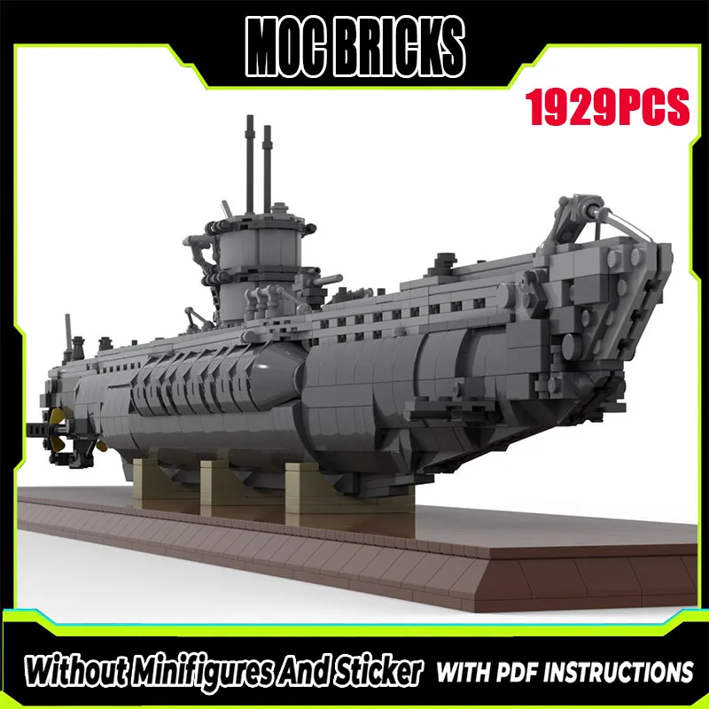 

New Moc building block warship model VIIC U-boat model module building block gift children's toy DIY assembly set