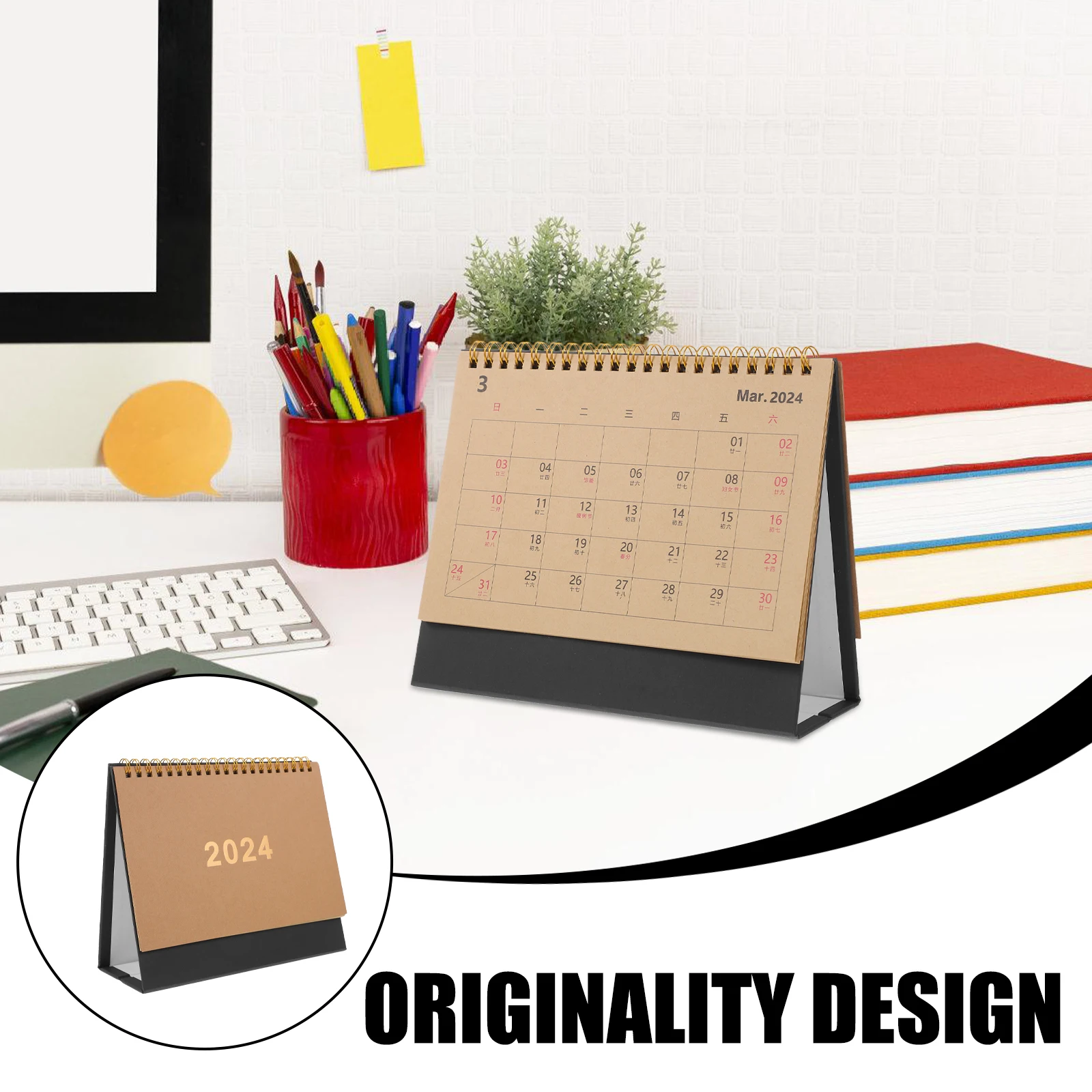 

Desk Calendar Day Date Monthly Desktop Calendars Product for Household