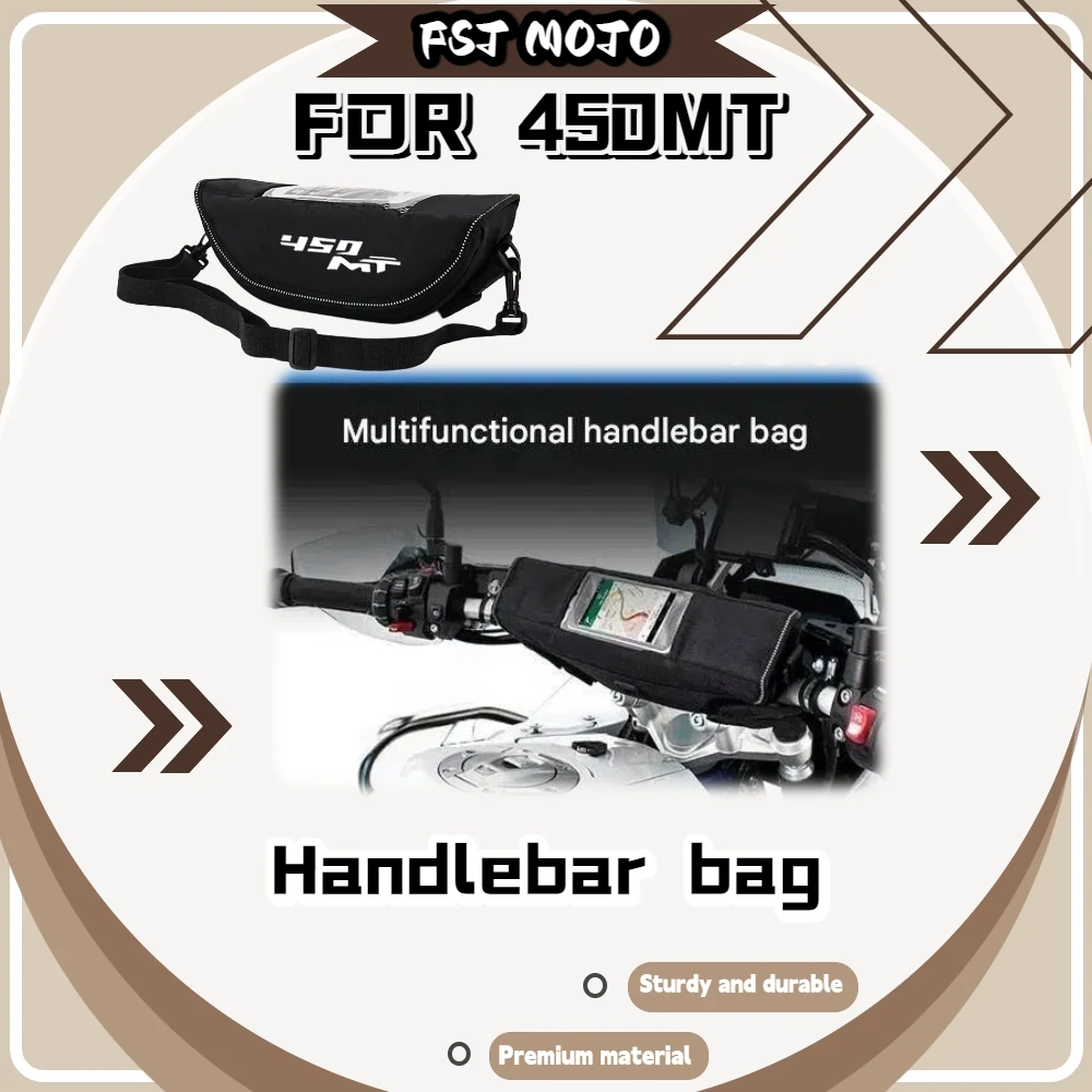 For 450MT Rainproof Wear Resistant Handlebar Pack Thick Fabric Block Water Splashes To Protect Internal Belongings