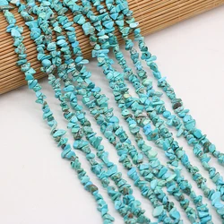 40cm Natural Blue Turquoises Stone Irregular Chips Gravel Loose Beads for Women Bracelet Jewelry Accessories Size 3x5-4x6mm