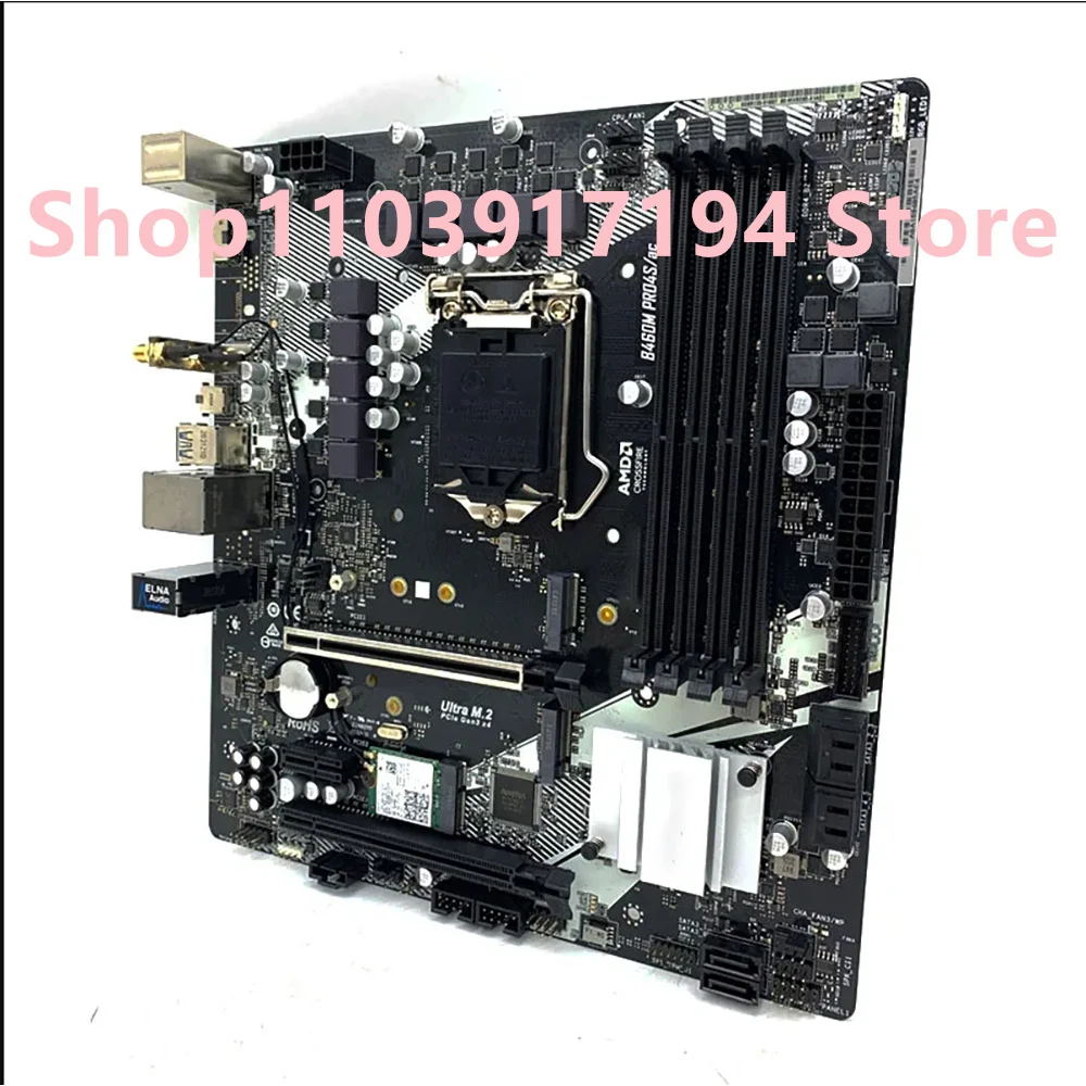 ДЛЯ ASRock B460M PRO4S/AC LGA 1200 DDR4 128 ГБ SATA3 M.2 Micro ATX с поддержкой Core i9-10900F 10700K 10105F 10400