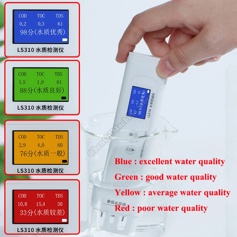 Детектор качества воды TDS, высокоточный COD UV275 TOC 6 в 1, инструмент для водопроводной воды EC