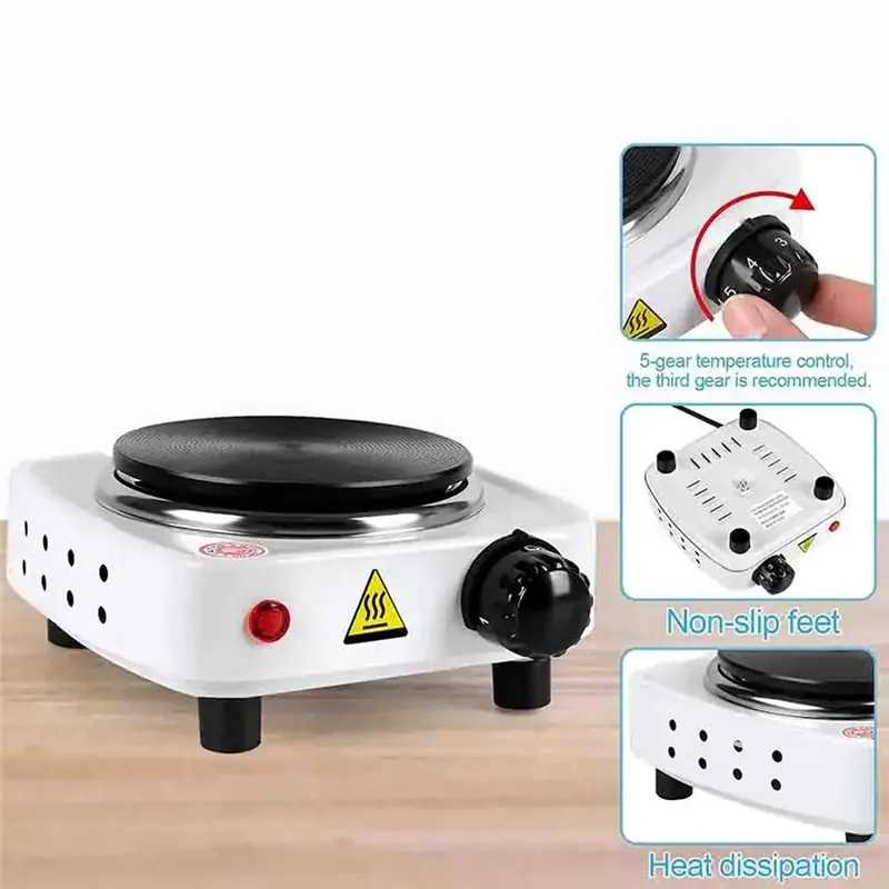 A93Z For Chocolate Candles Making Supplies 500W White Electric Pot Hot Plate Warmer, Wax Melting Device EU Plug