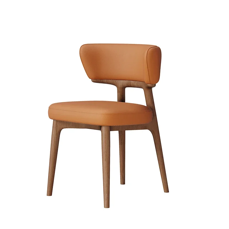 Dining Chairs Scandinavian Solid Wood Chair Small Backrest Kitchen Love Patio Nordic Relaxing Sillas Para Comedor Outdoor image 5