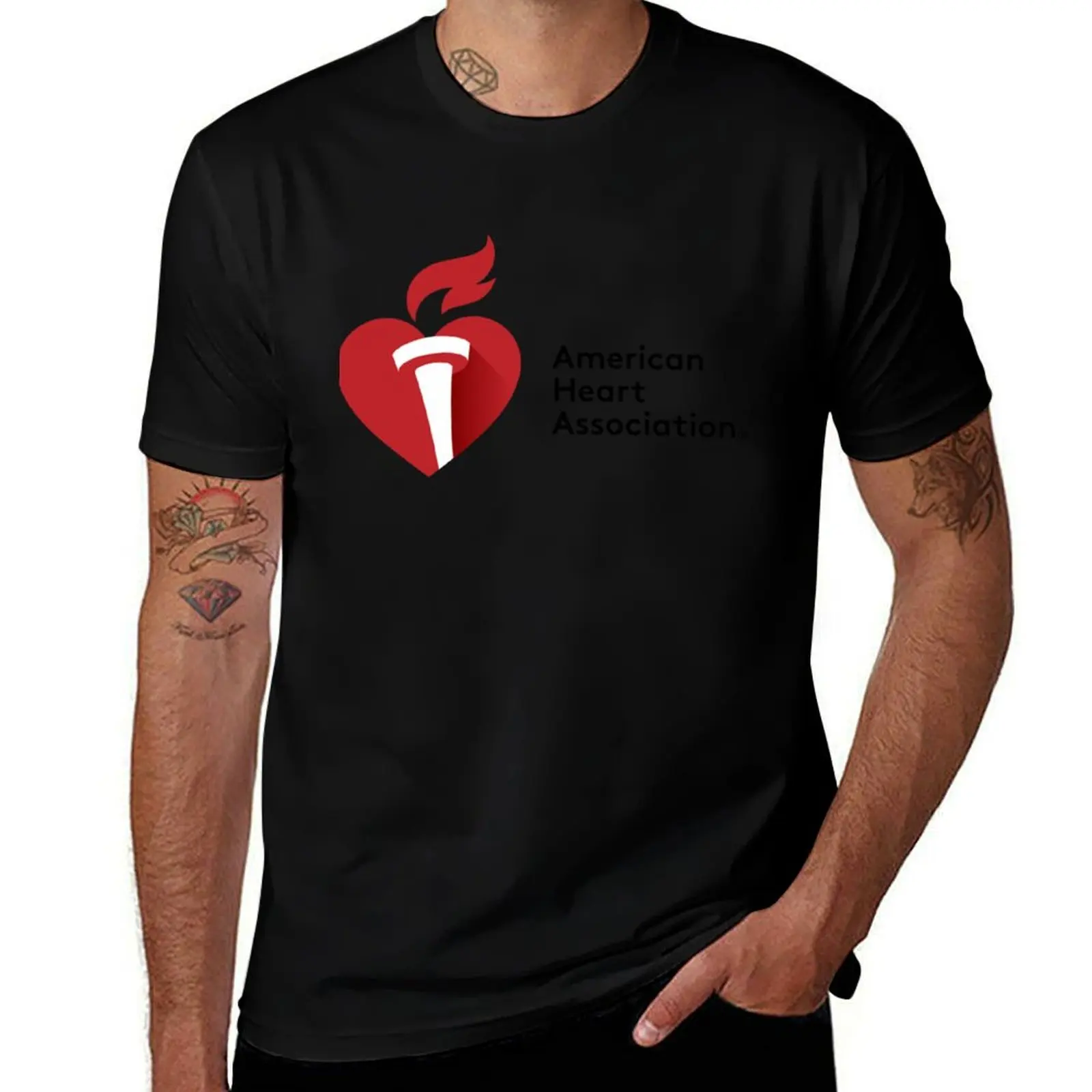 American Heart Association T-Shirt men t shirt cotton 100% T-Shirt