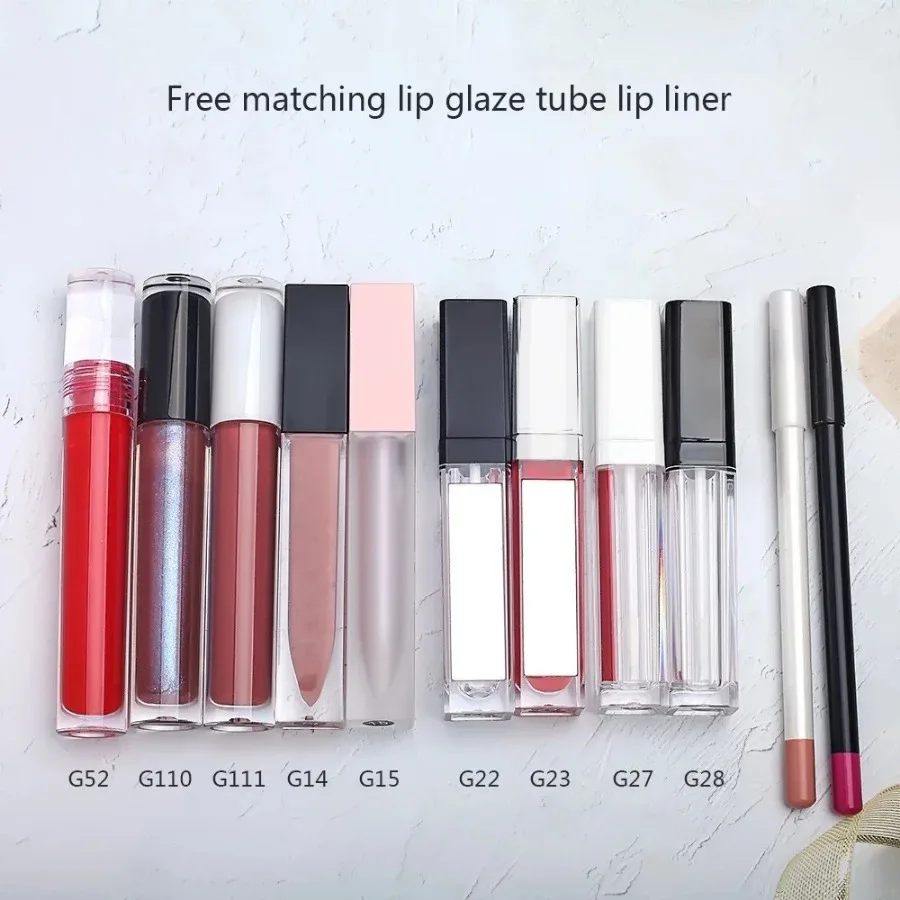 95 Colors Lip Gloss with Lip Liner Set Moisturizing Matte Non-stick Cup Lasting Lip Kit Beauty Makeup Private Label Custom Bulk