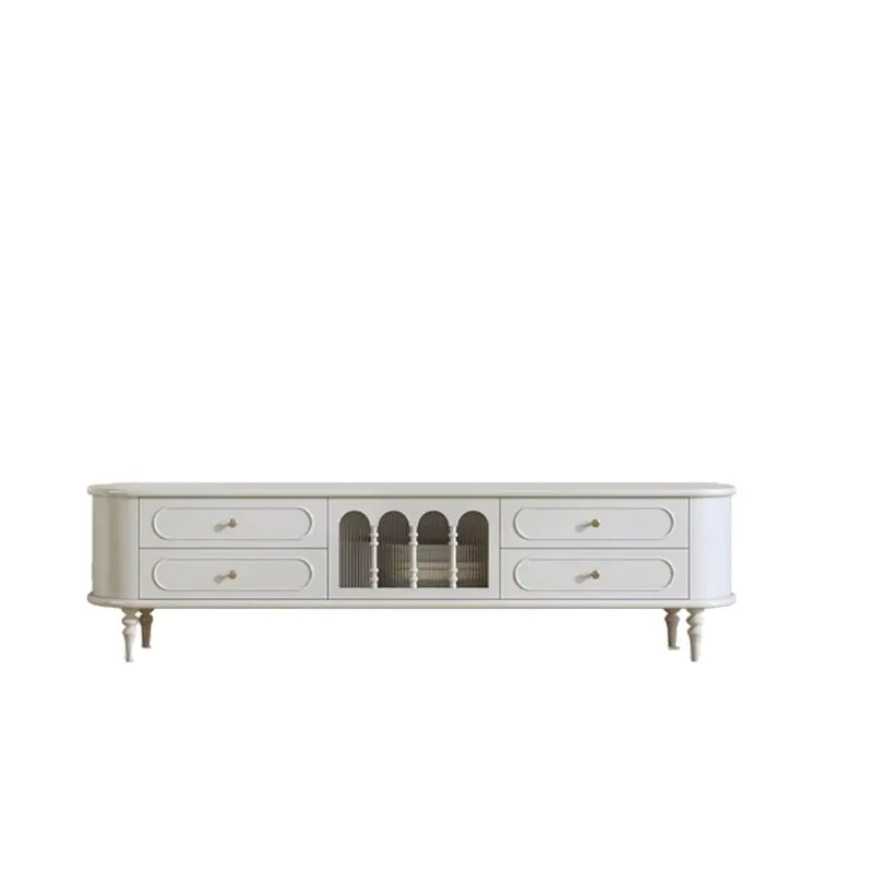 

American TV cabinet, living room household solid wood new coffee table combination storage, cream wind, storage cabinet