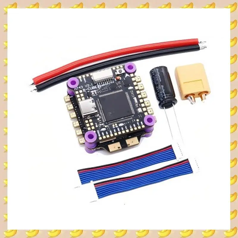 A45U H743 ل RC FPV المتسابق الطائرة بدون طيار وحدة تحكم في الطيران 45A 4-INI ESC 3-6S بطارية دعم المكدس المزدوج BEC 30.5X30.5 مللي متر تصميم