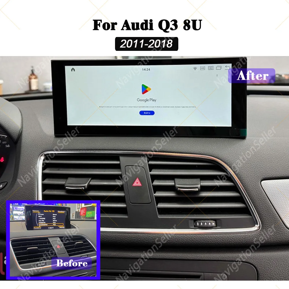 

Android 15 Car Radio for Audi Q3 MMI 2011 2012 - 2018 Player Multimedia GPS Navigation Stereo CarPlay Auto Video 4G WIFI DSP BT