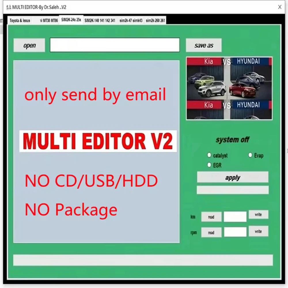 Car 2025 Hot Software IMMO DOCTOR V2.1 + MULTI EDITOR V2 + For HYUNDAI For KIA  Unlimited Keygen Car Repair Software