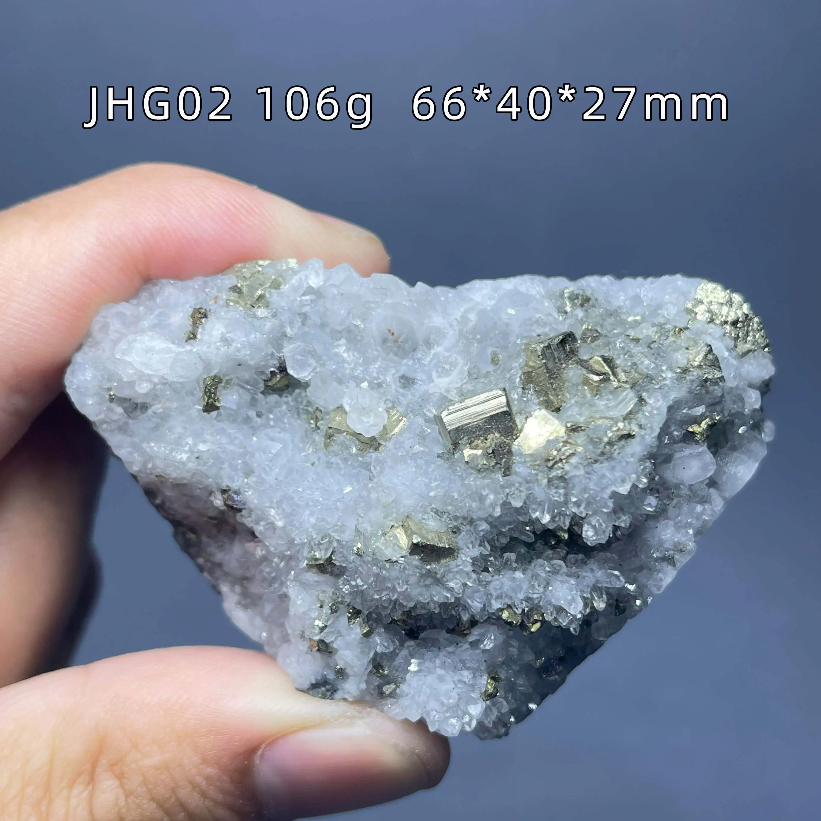 Natural  Chalcopyrite and white quartz clusters coexist with feldspar Symbiotic mineral specimen healing quartz crystals and sto