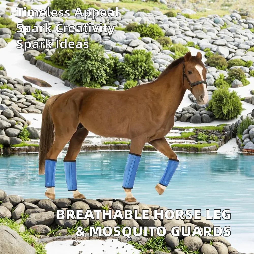 Nylon Horse Leg Gaiters Breathable Mosquito Protective Equestrian Leg Sets