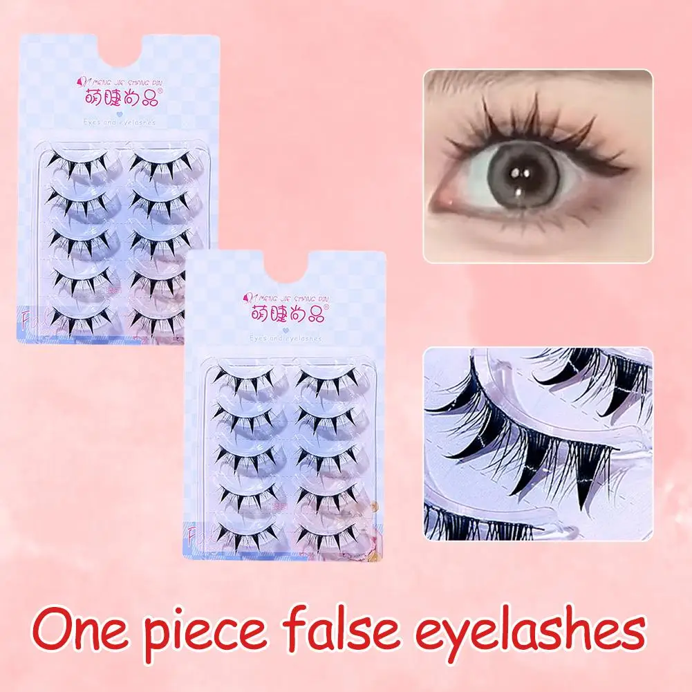 Sztuczne rzęsy w stylu koreańskim DIY, ultracienkie rzęsy manga, rzęsy codzienne, rzęsy idol, naturalne kępki, narzędzie do makijażu Y9F0