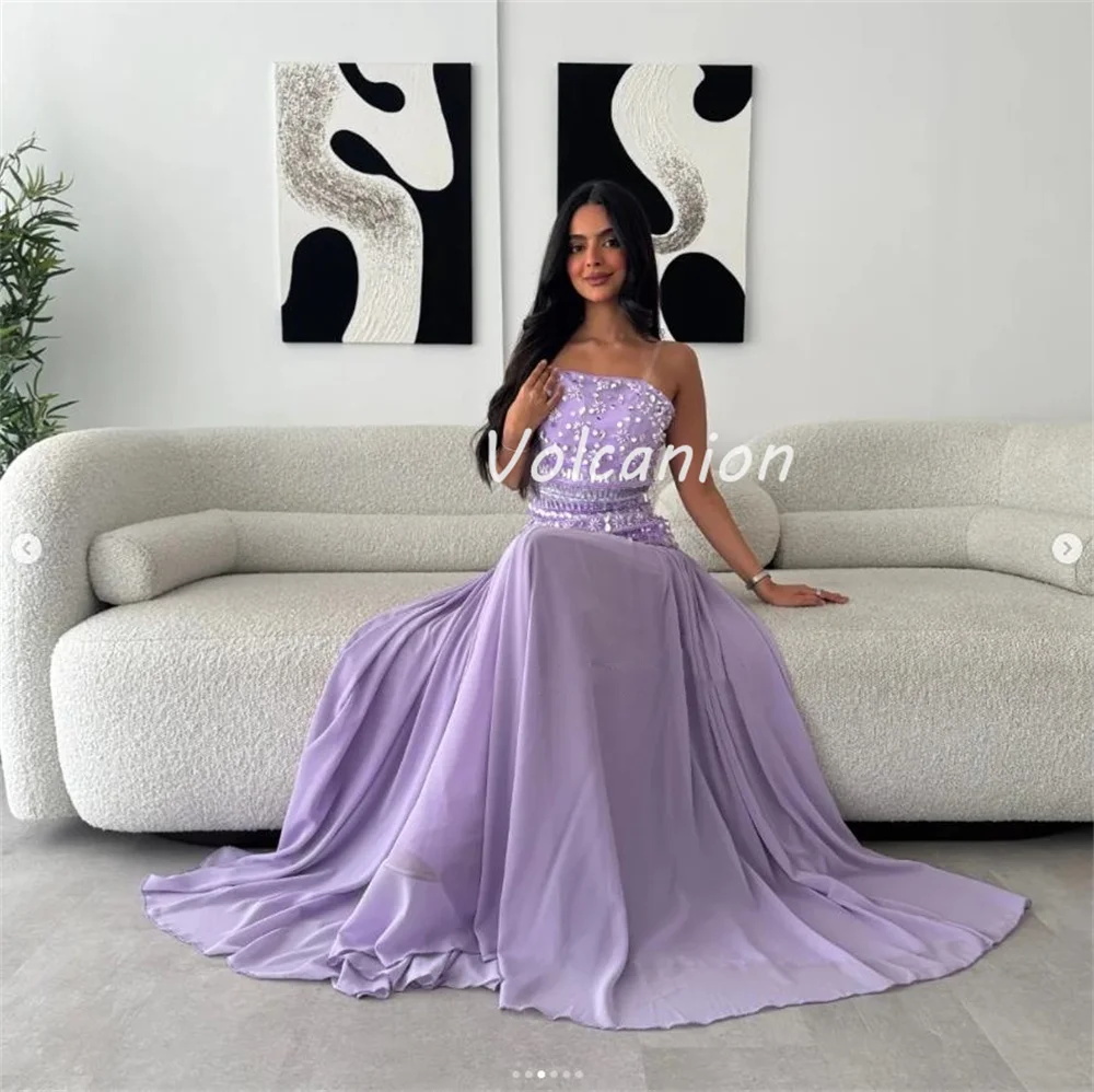 Customized Sizes Available Exquisite Chiffon Rhinestone Beading Draped Straight Strapless Long Dresses Bespoke Occasion Dresses
