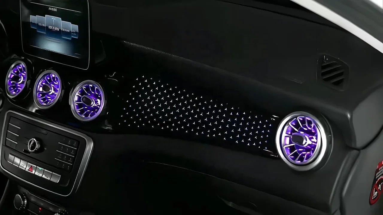 Car LED Ambient Lighting for Mercedes Benz CLA/GLA/A/B-Class W156/W117/W246/W176 Interior 64 Color Decorative Accessories view 3