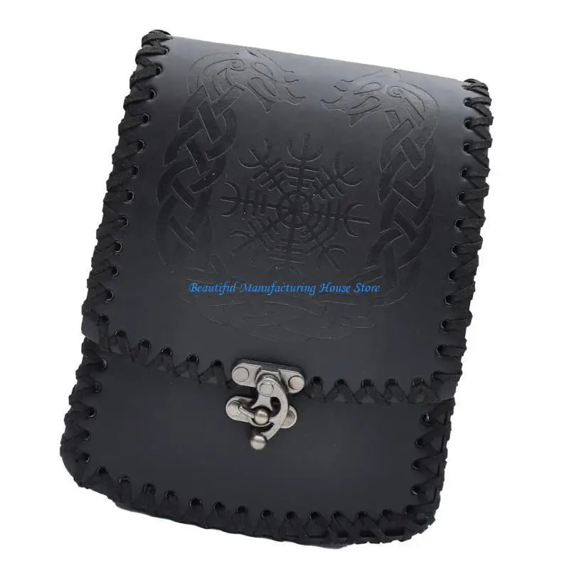 E56A Bolso cinturón medieval PU Monedera monedas cuero Renacimiento Bolsa cintura pequeña