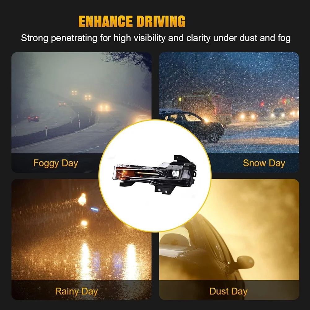 السيارات 1 زوج من أضواء الضباب الأمامية النهار تشغيل أضواء أضواء الضباب ل تسلا نموذج Y 3 1077391-00-E 1077392-00-E #1