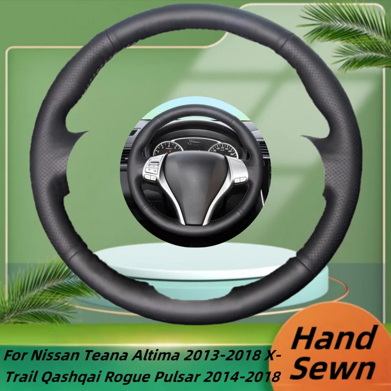 

Car Steering Wheel Cover Hand-Sewn Microfiber Leather For Nissan Teana Altima 2013-2018 X-Trail Qashqai Rogue Pulsar 2014-2018