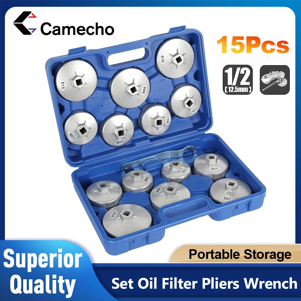 15 stücke kappe Ölfilter schlüssel Steckschlüssels atz Auto Handent ferner Werkzeugs atz 1/2 "12,5mm