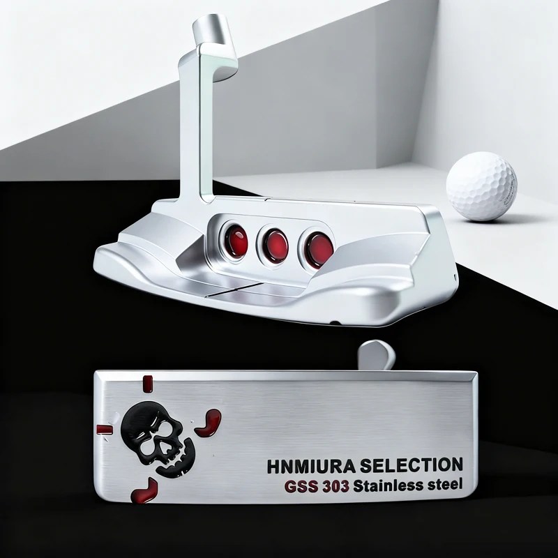 Golf Clubs Head UNISEX T-shaped Golf Putter Silver Right Handed GSS303 Staininless Stee Golf Head and Golf Headcover