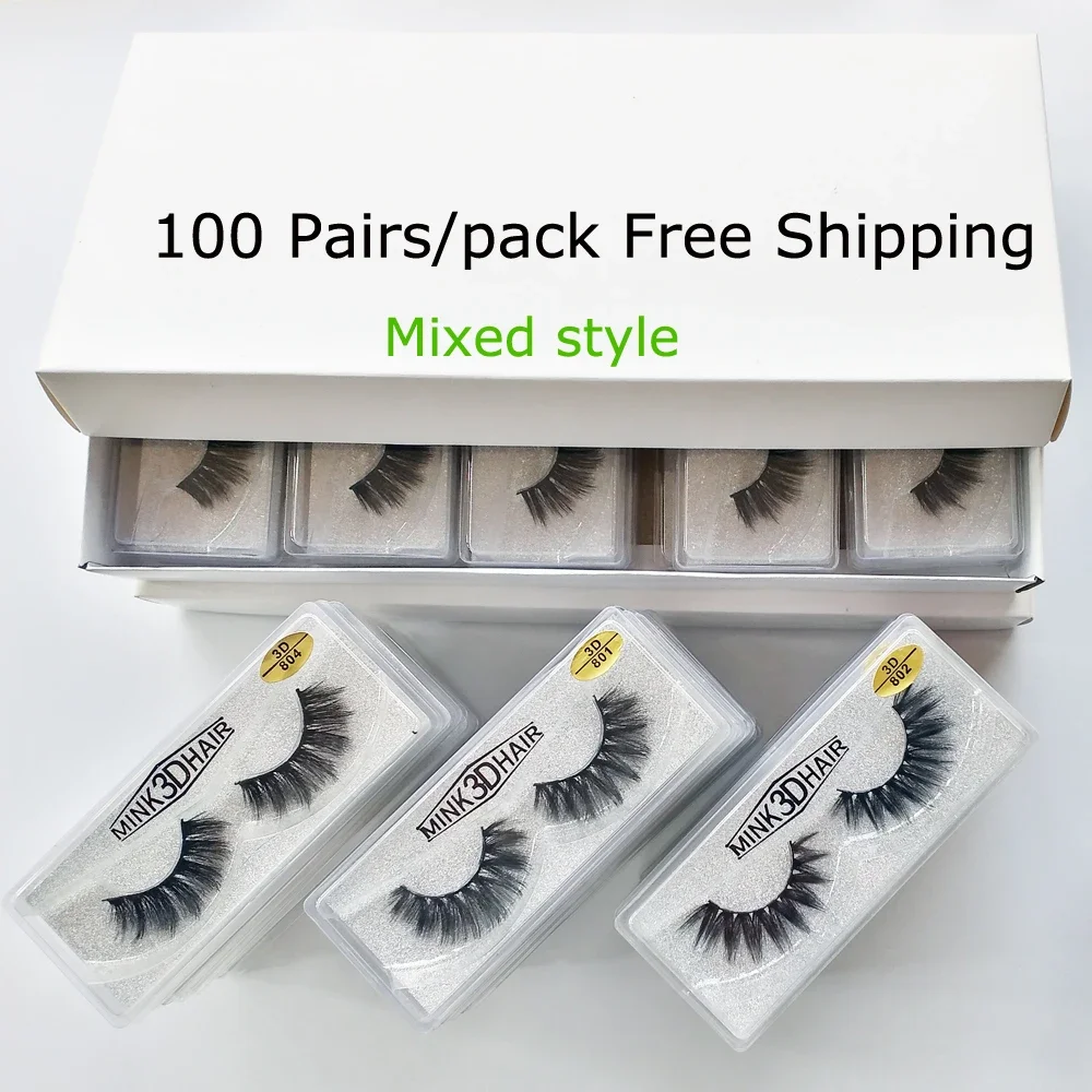 10 Pairs 3D Mink Lashes Vendors Natural False Eyelashes Makeup Eye Lashes Fake Eyelashes Bulk