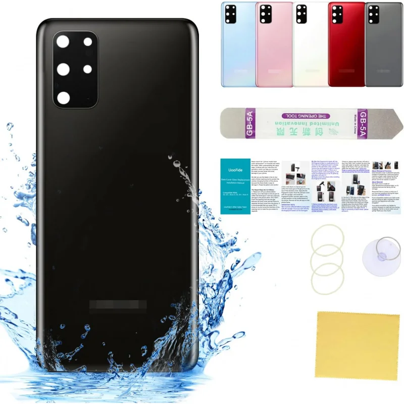 

For Samsung Galaxy S20 phone back cover glass replacement 6.7-inches Galaxy S20 plus SM-G985 IWON (Cosmic Black)