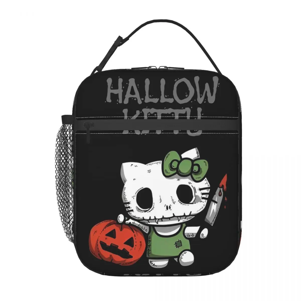 Insulated Lunch Bags Hello Kitty Sanrio Halloween Product Food Box Causal Thermal Cooler Lunch Box For School