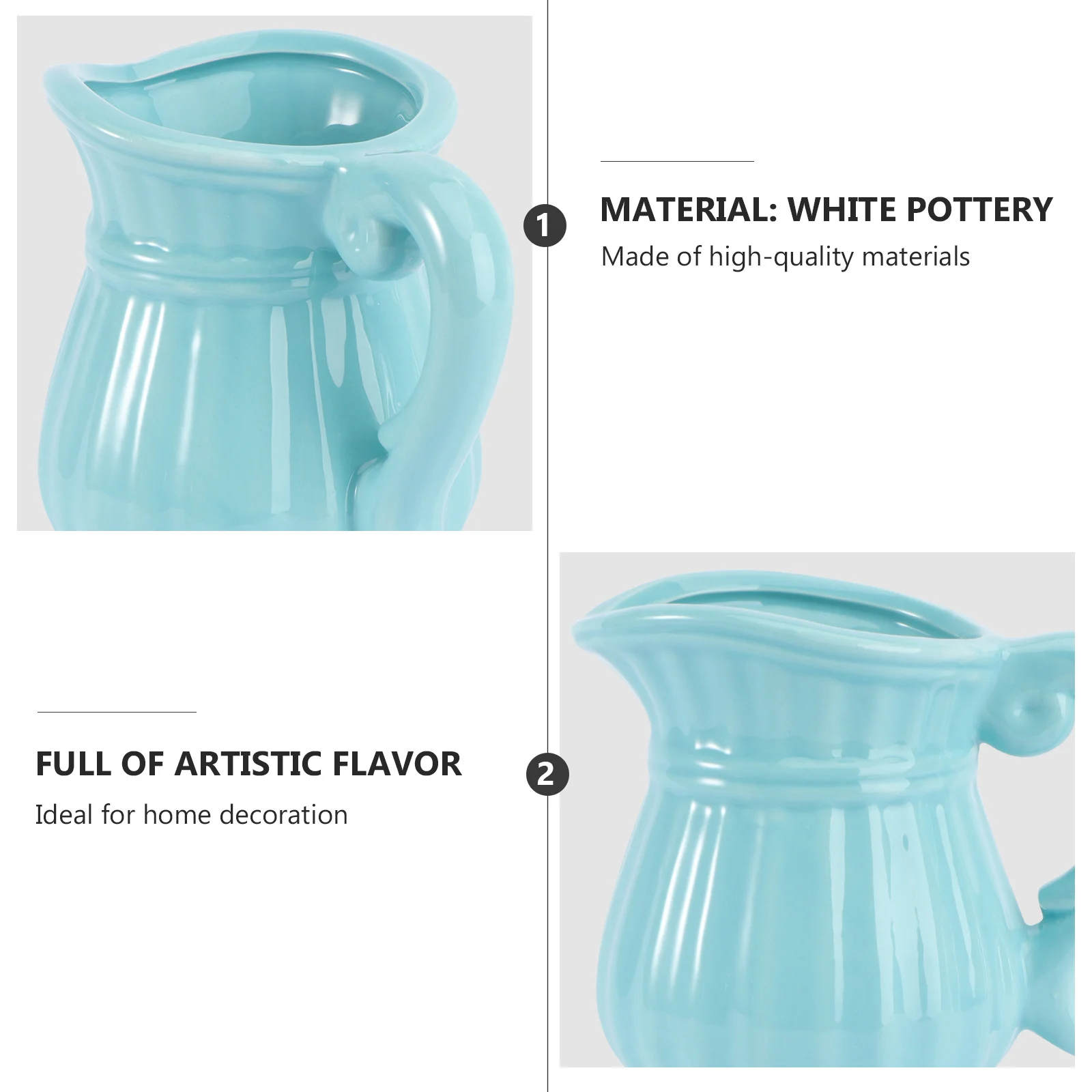 

Blue Ceramic Flower Vase Flower Pot Room Decoration Desktop Dried Flowers Home Vase Artistic Floral Arrangement