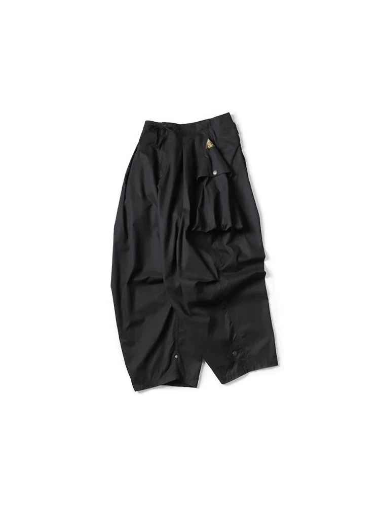 

KAPITAL 25SS Nylon Pleated ket Dstring Casual Workwear Long Pants Loose Fit Youthful Autumn Winter Leisure Trousers