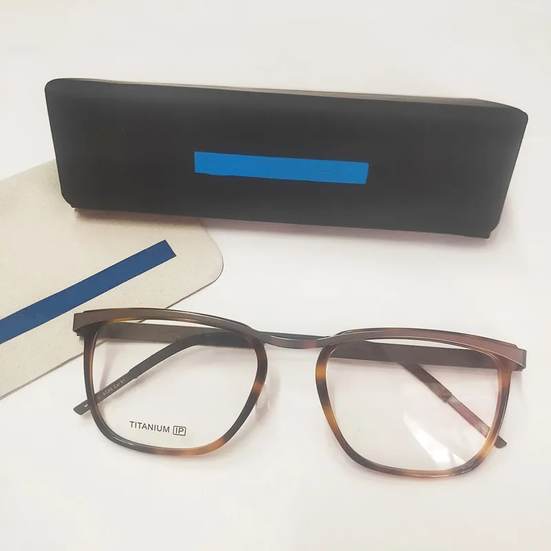 Gafas cuadradas ultraligeras de titanio para hombre y mujer, lentes graduadas ópticas para miopía, marca de Dinamarca, 2023, novedad de 9908