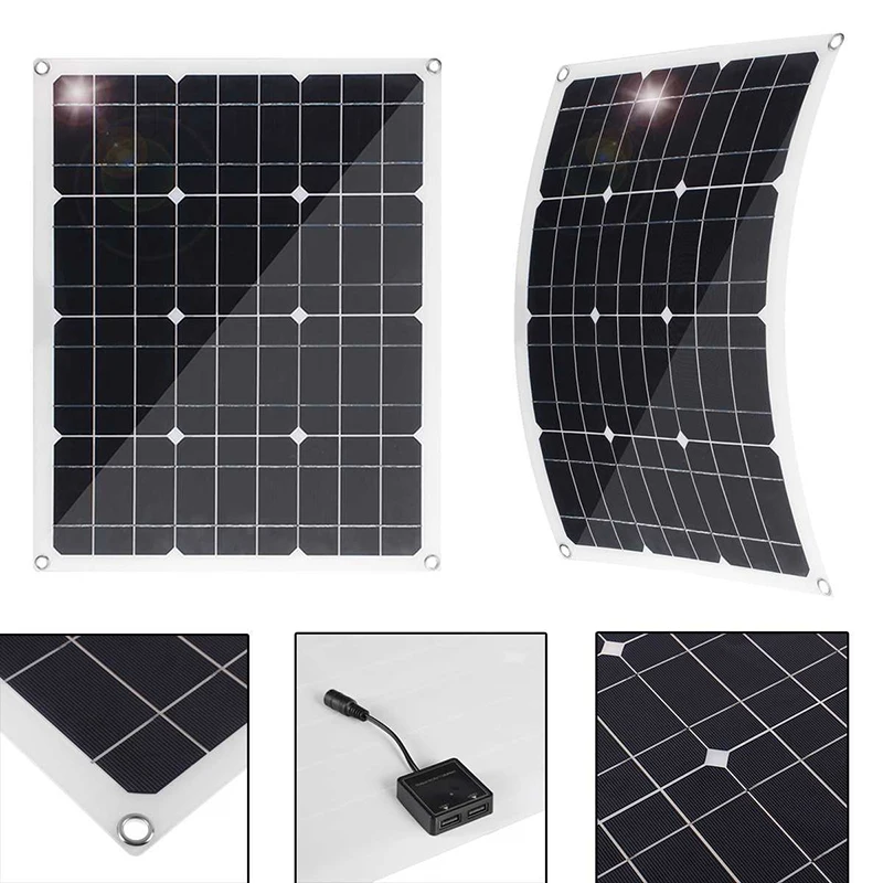 Imagem -03 - Painel Solar Controller Grupo Sistema Monocristalino Gerador de Energia para Viajar ao ar Livre Camping Carro Iate rv Barco 500w 12v 18v