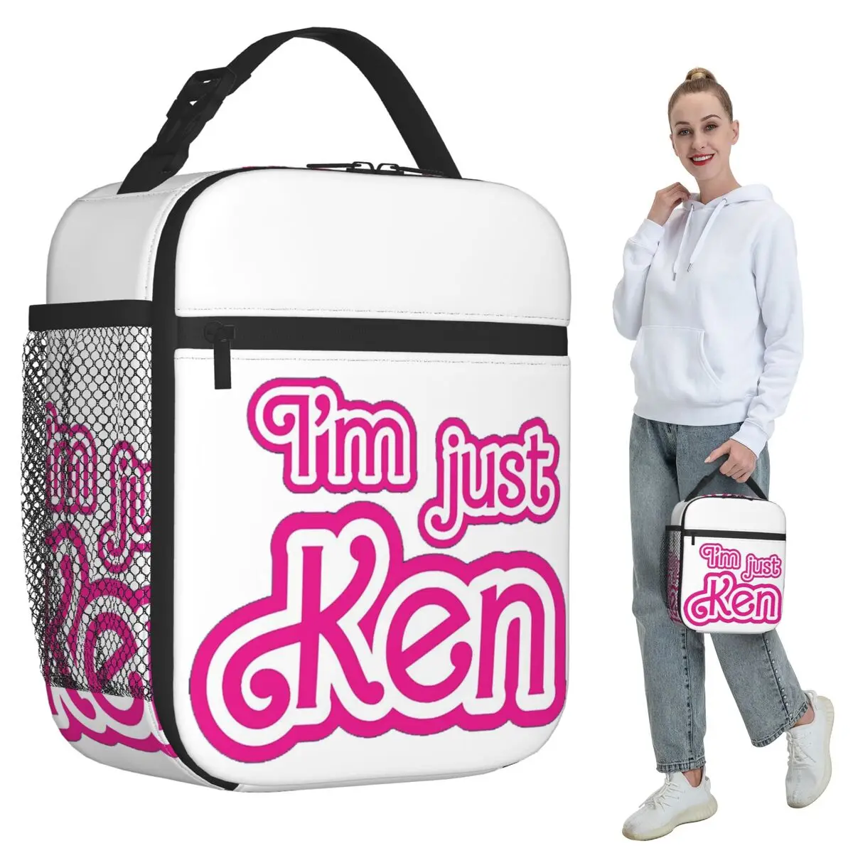 

I_m Just Ken Insulated Lunch Bag for Kids School Cooler Thermal Food Box Tote Portable Lunch Boxes Container
