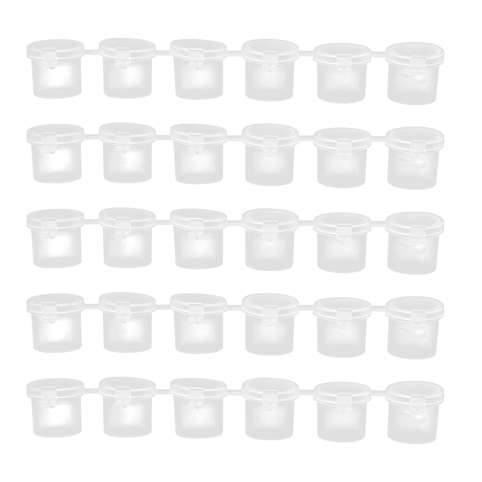 

5 Sets Paint Empty Box Watercolor Palette Mini Non Spill Cups for Kids Pot Strips Plastic Pans
