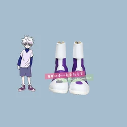 Hunter X Hunter Cosplay SHOES Killua Zoldyck Cosplay Shoes Costume Boots For Adult Halloween Props Custom Made
