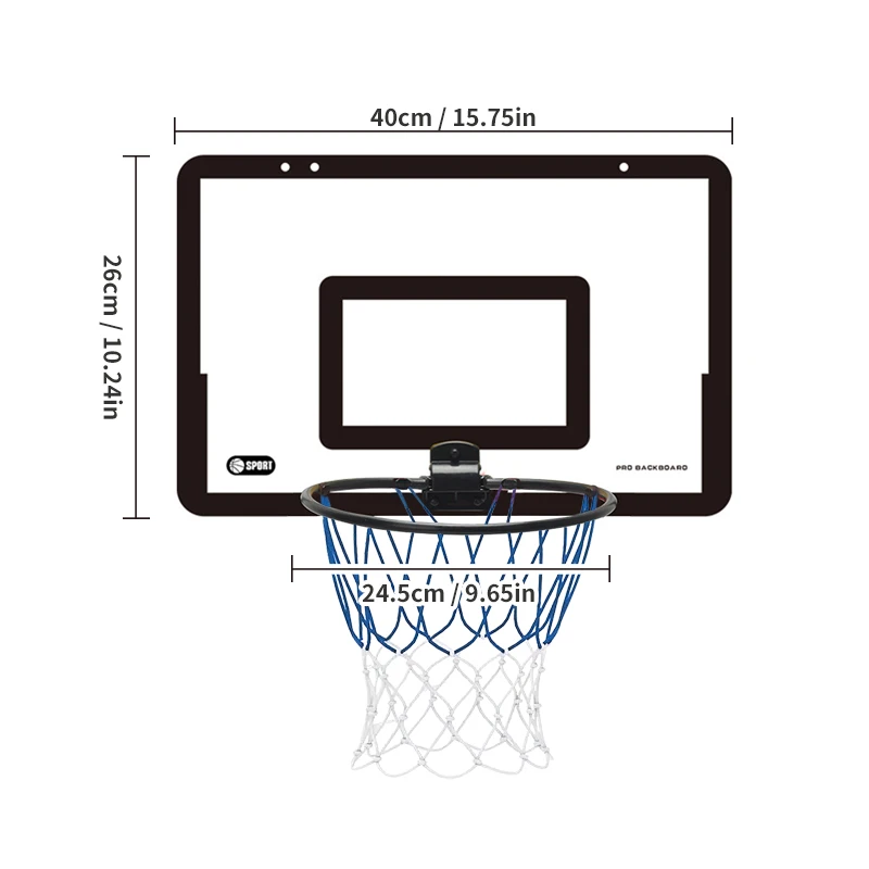 Foldable basketball stand shooting home indoor and outdoor children\'s basketball stand wall mounted silent no need to drill hole