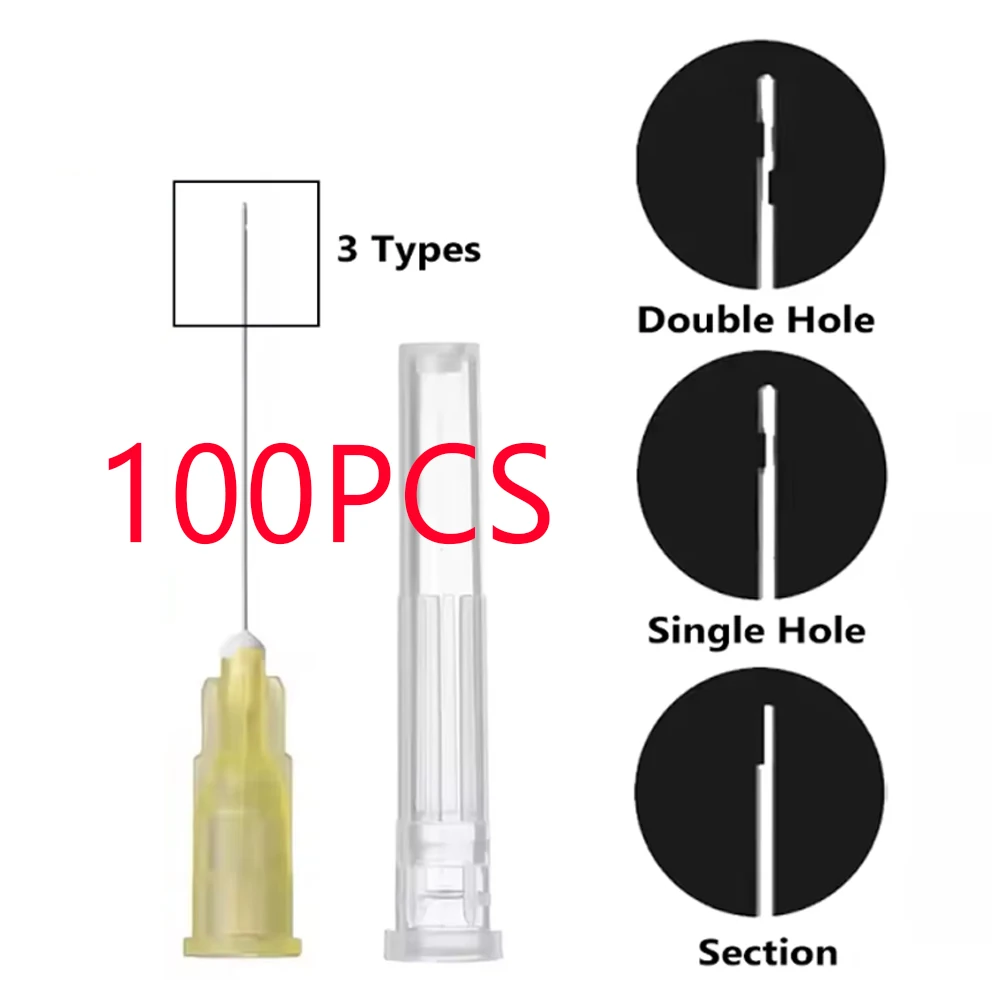 

100Pcs Dental Needle Tip Endo Irrigation Syringe Side Hole End Closed for Root Canal Washing and Cleaning Endodontic Tools