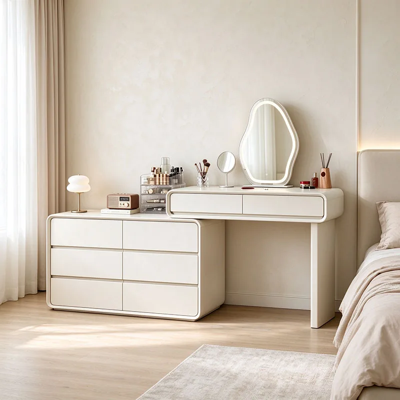 Luxury Cute Vanity Table Japanese Modern Design Vintage Vanity Table Italian Elegant Coiffeuse De Chambre Mid Century Furniture