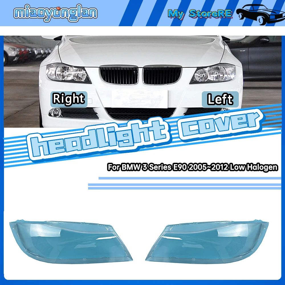 

For BMW 3 Series E90 2005~2012 Low Halogen Headlight Transparent Cover Lampshade Head Lamp Headlamp Shell Lens Plexiglass