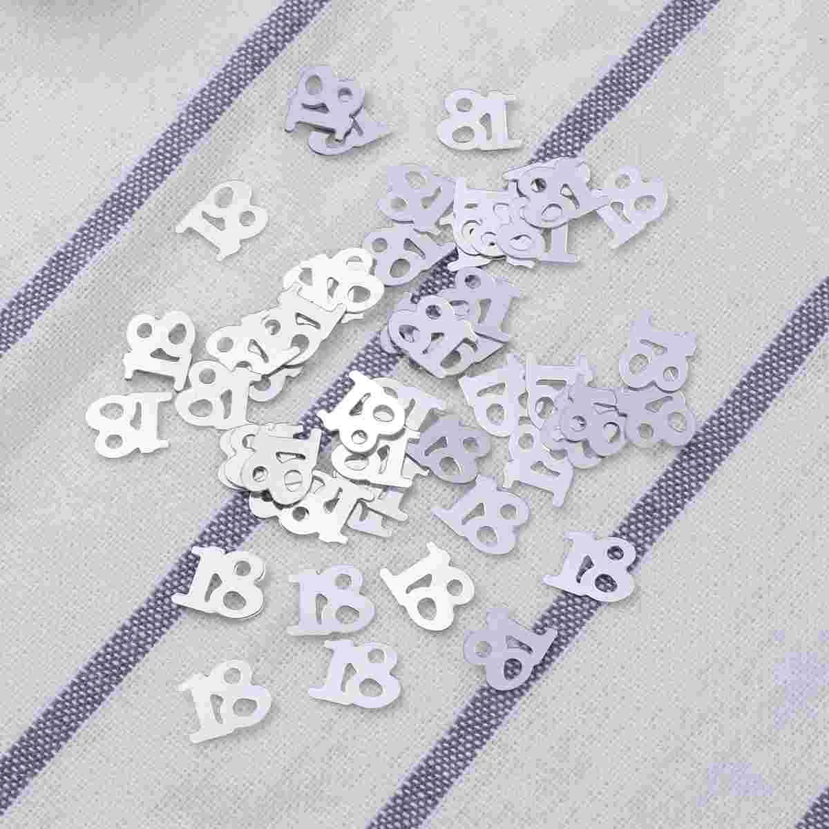 1200 Pcs Party Confetti Birthday Anniversary Number for Decoration Happy Decorations